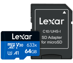 Lexar 64GB High-Performance  C10 microSDHC™ UHS-I