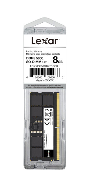 Lexar SODIMM 8GB DDR5 5600Mhz 262pin CL46 1.1V Blister Pack