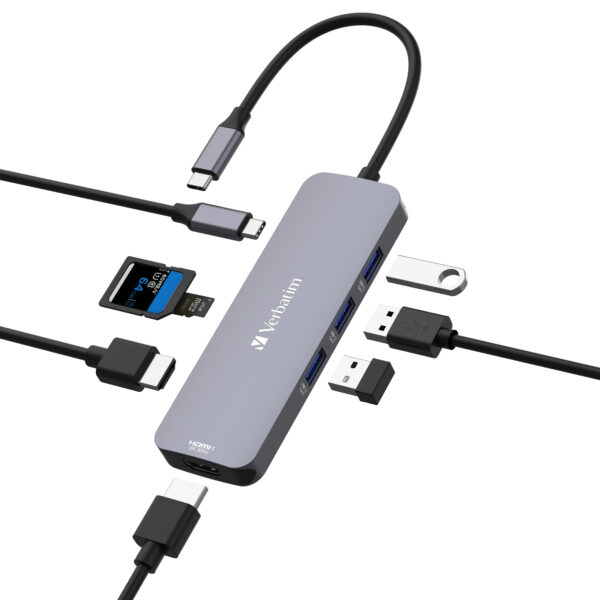 VERBATIM USB-C TM Pro Multiport Hub 8 Port