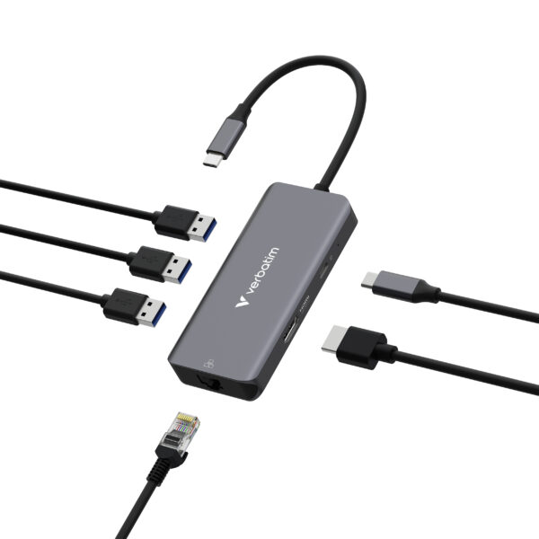 Verbatim USB-C Essentials Multiport Hub 6 Port with RJ45